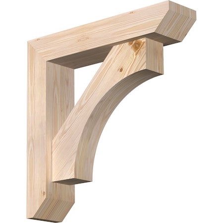 Ekena Millwork Westlake Slat Smooth Bracket w/ Offset Brace, Douglas Fir, 5 1/2"W x 24"D x 24"H BKT0604X24X24WTL06SDF